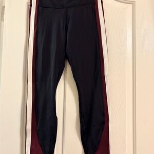 Athleta Black and Burgundy Leggings
